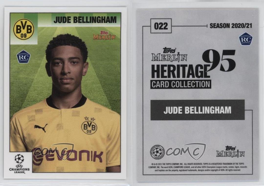 2020-21 Topps Merlin's Heritage 95 UCL Jude Bellingham #022 2020-21 Topps Merlin's Heritage 95 UCL Jude Bellingham #022