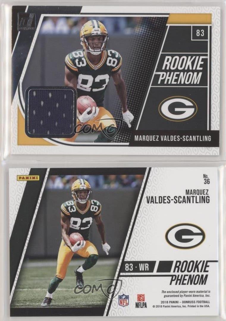 2018 Donruss Rookie Phenom Jerseys #36 Marquez Valdes-Scantling