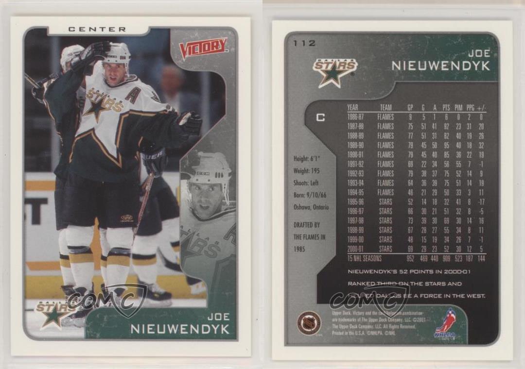 2001-02 Upper Deck Victory Joe Nieuwendyk #112 HOF - Foto 3 di 3