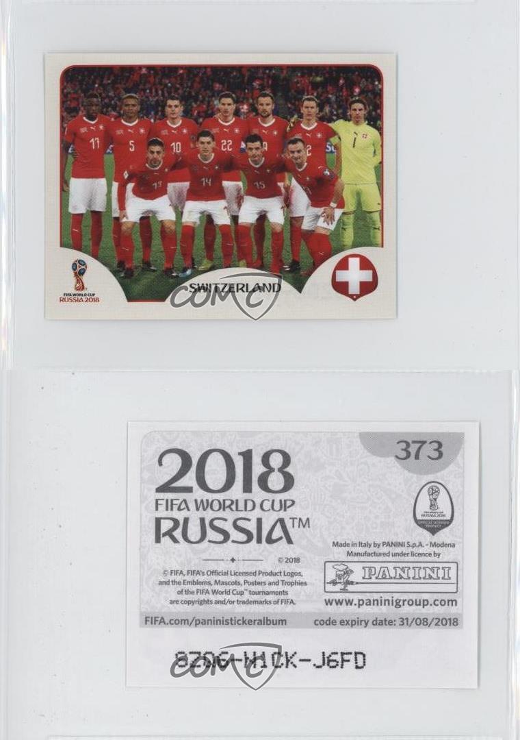 Sticker 373-391 Panini WM 2018 Russia Sticker Mannschaftspaket Schweiz 