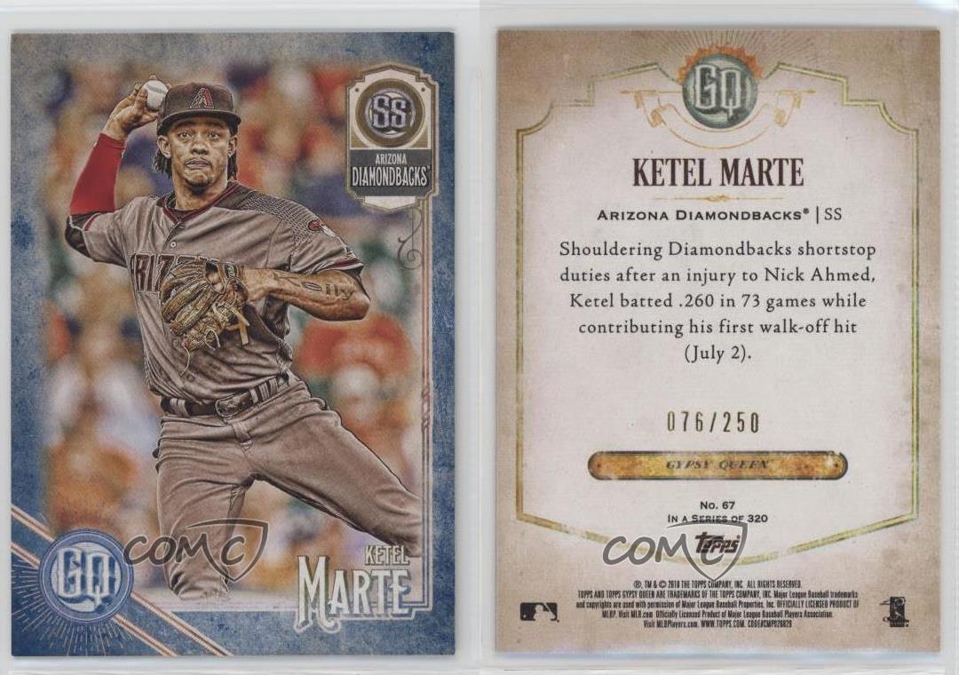2018 Topps Gypsy Queen Indigo /250 points de vente Ketel Marte #67