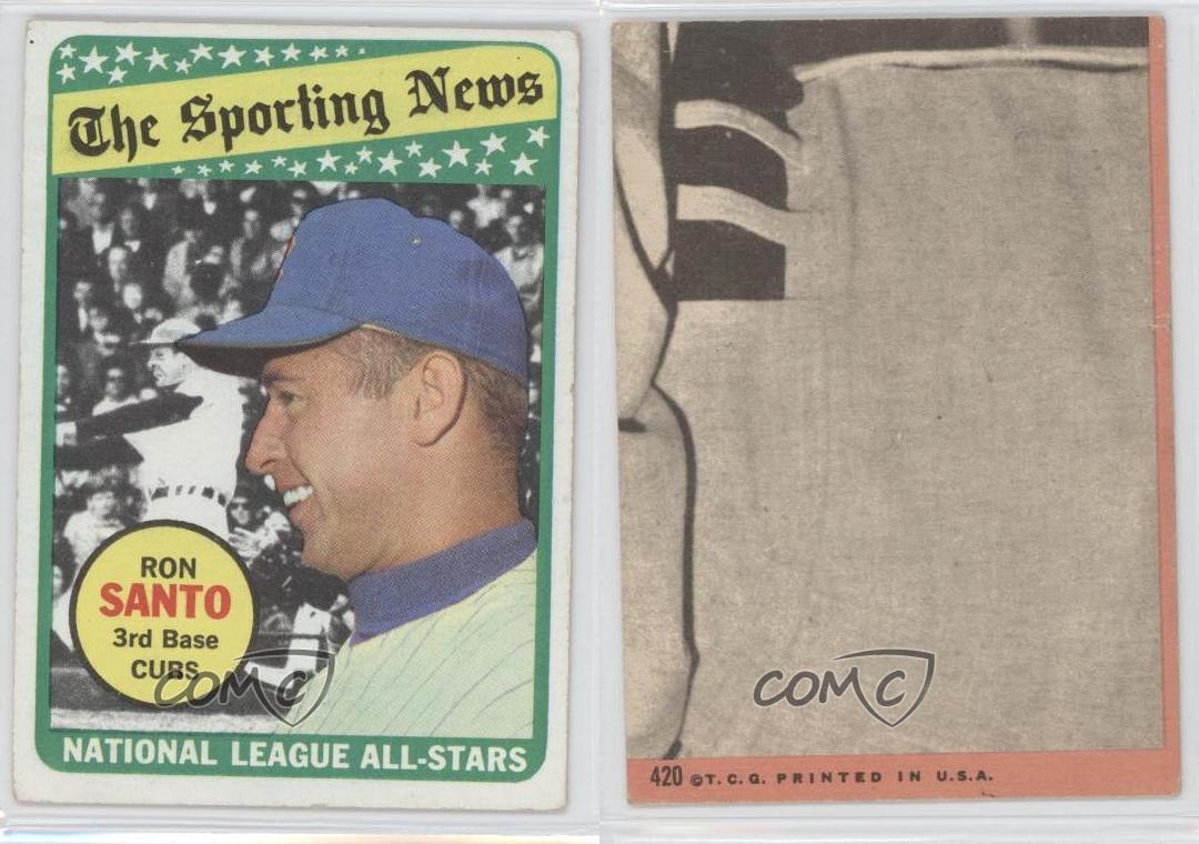 1969 Topps The Sporting News All Star Selection Ron Santo Al Kaline #420 HOF - Bild 5 von 5