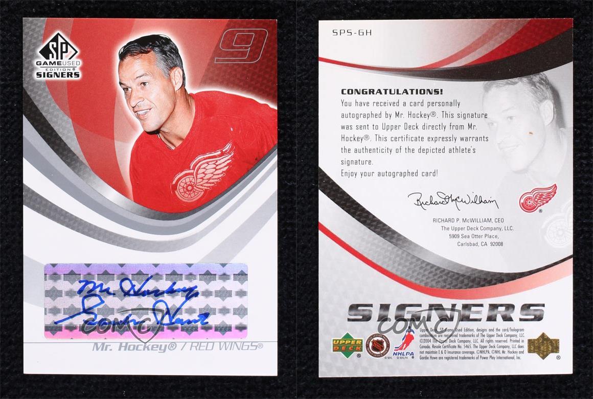 2003-04 SP Game Used Edition Signers Gordie Howe #SPS-GH Auto HOF - Picture 3 of 3