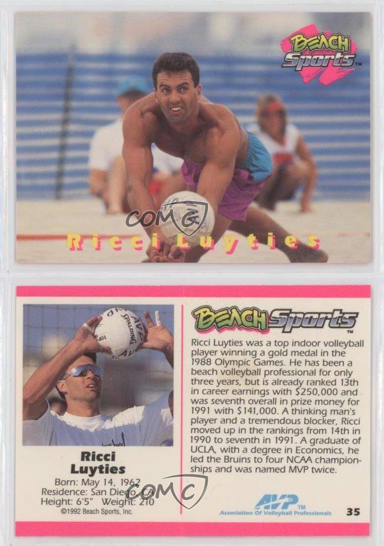1992 BEACH SPORTS RICCI LUYTIES VOLLEYBALL CARD #35 