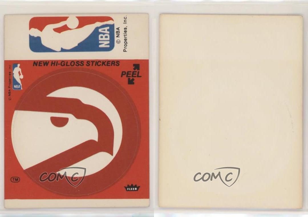 Autocollants Fleer NBA Basketball Team 1976-78 logo offres Atlanta Hawks/NBA (rouge)