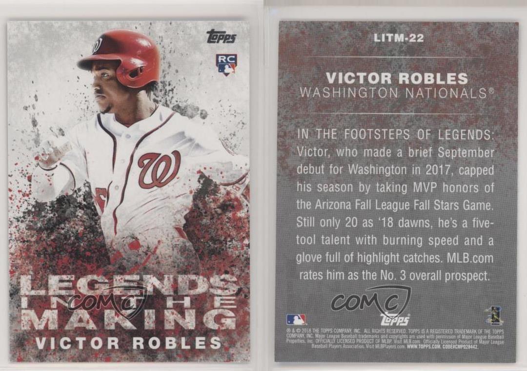 2018 Topps Update Victor Robles Legends in the Making Rookie Baseball