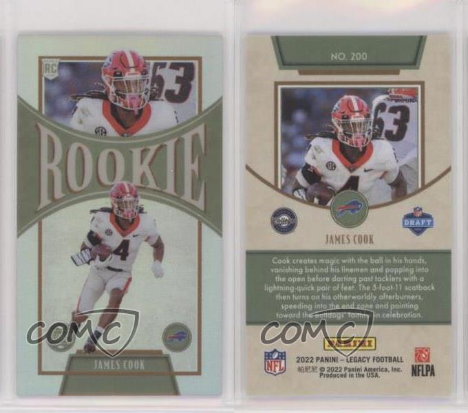 James Cook 2022 Panini Legacy Rookies Premium Edition Mini Silver # 20 -  Collectible Craze America