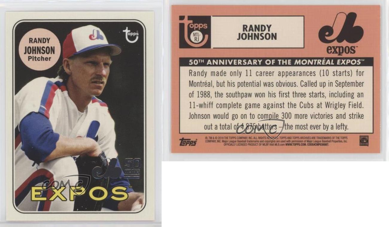 2019 Topps Archives 50th Anniversary of the Montreal Expos #MTLRJ Randy  Johnson - NM-MT