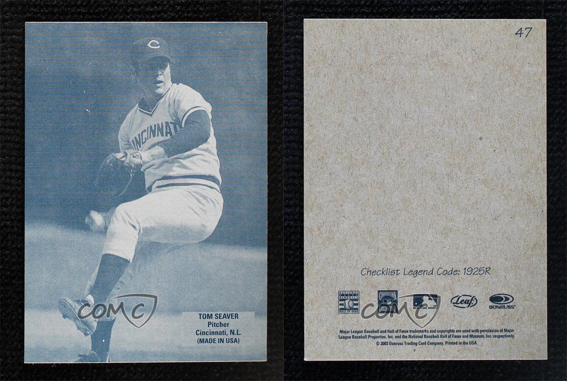 Sold at Auction: 2004 TOM SEAVER LEAF CERTIFIED JERSEY CARD 9/100 (T)