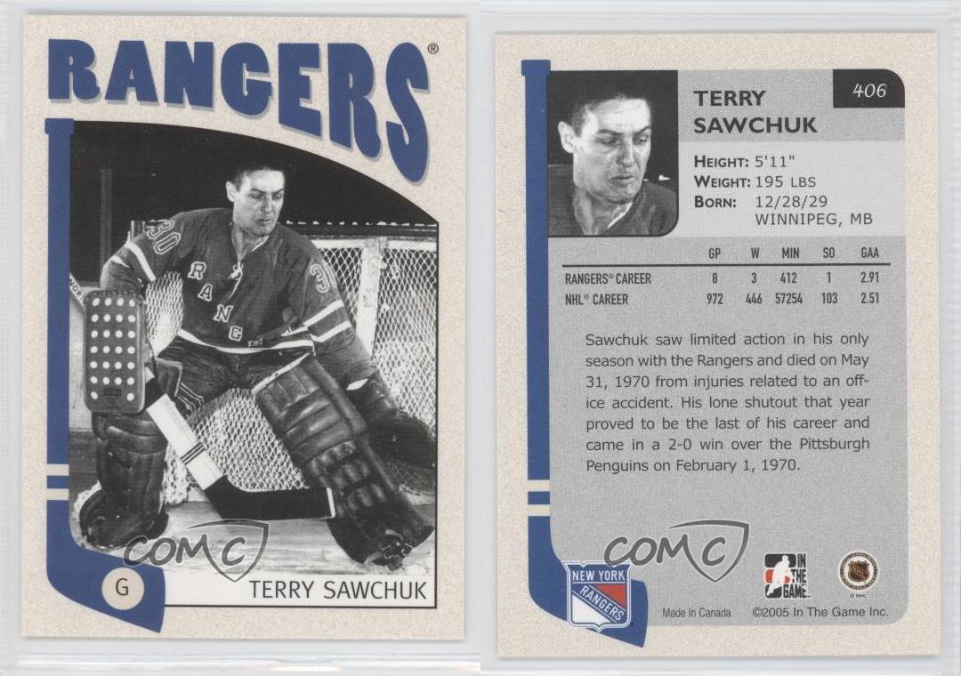 2004 In the Game Franchises US East Edition 406 Terry Sawchuk New York