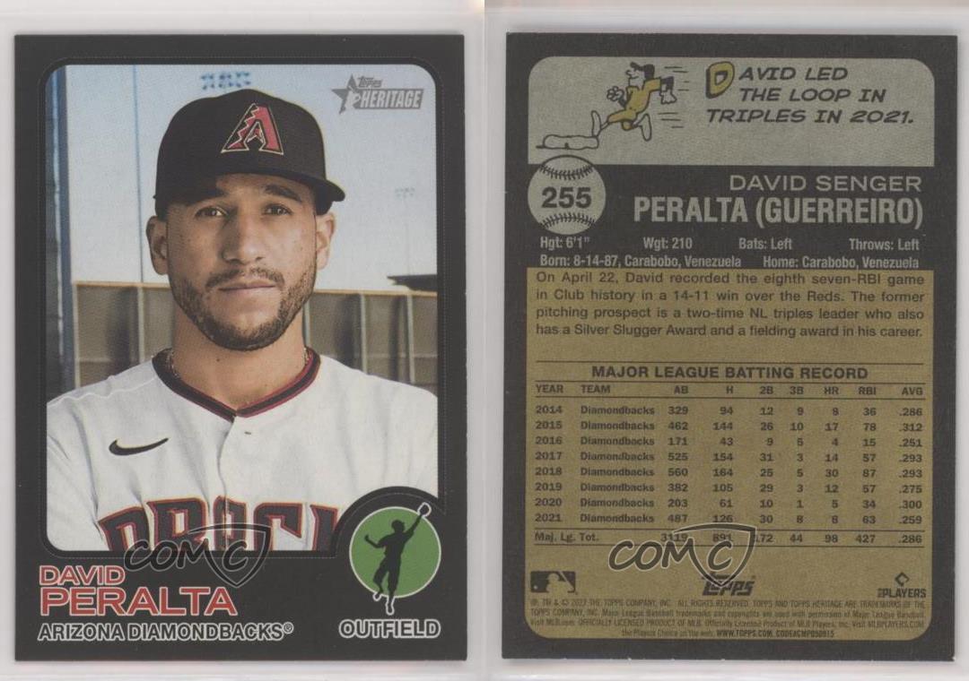  2022 Topps Heritage #255 David Peralta Arizona