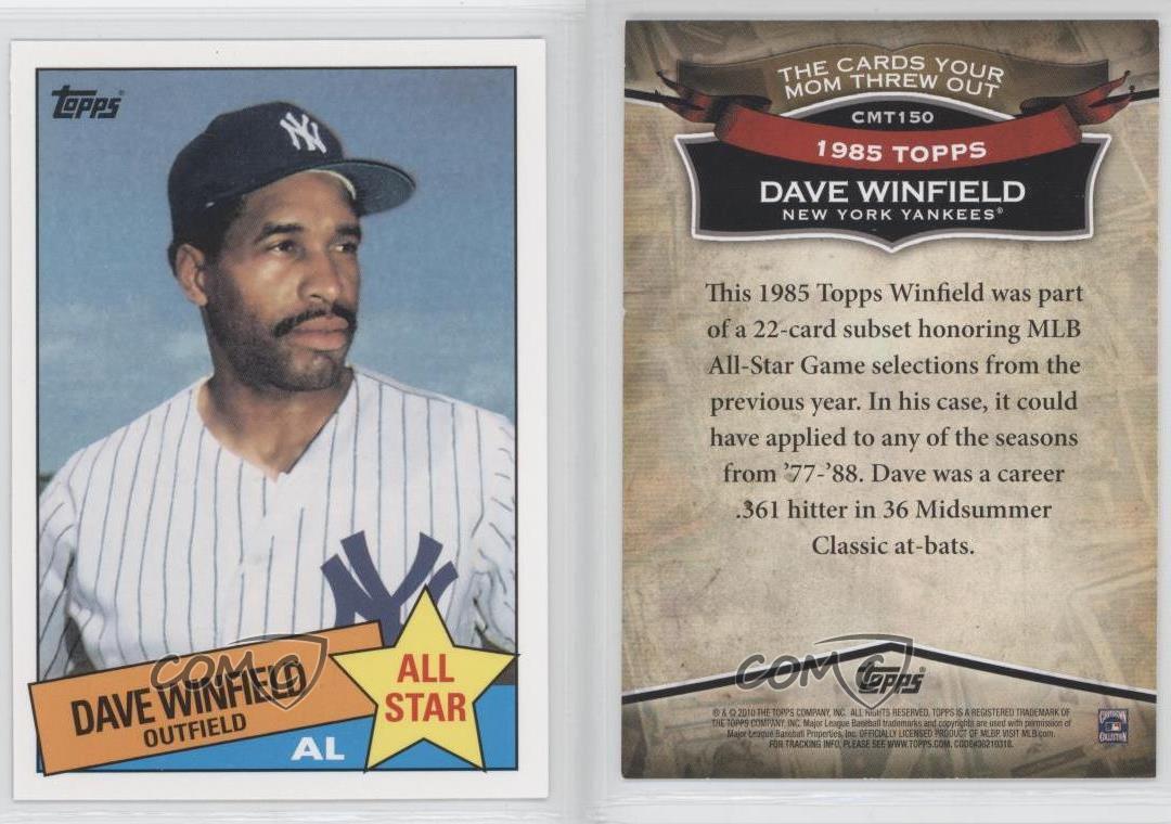  2010 Topps Cards Your Mom Threw Out #CMT150 Dave Winfield New  York Yankees : Collectibles & Fine Art