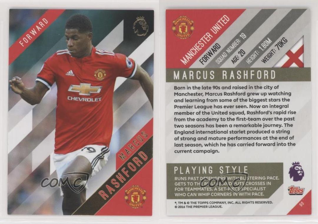Topp Premier Gold 2017//18 Marcus rashford Manchester United