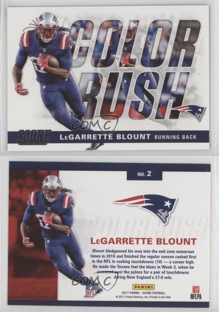 2017 Score Color Rush #2 LeGarrette Blount NM-MT Patriots