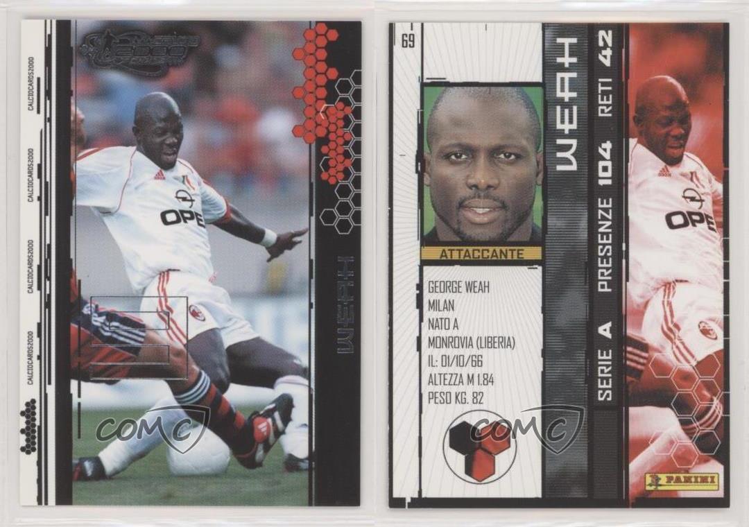 2000 Panini Calcio George Weah #69 - Picture 3 of 4