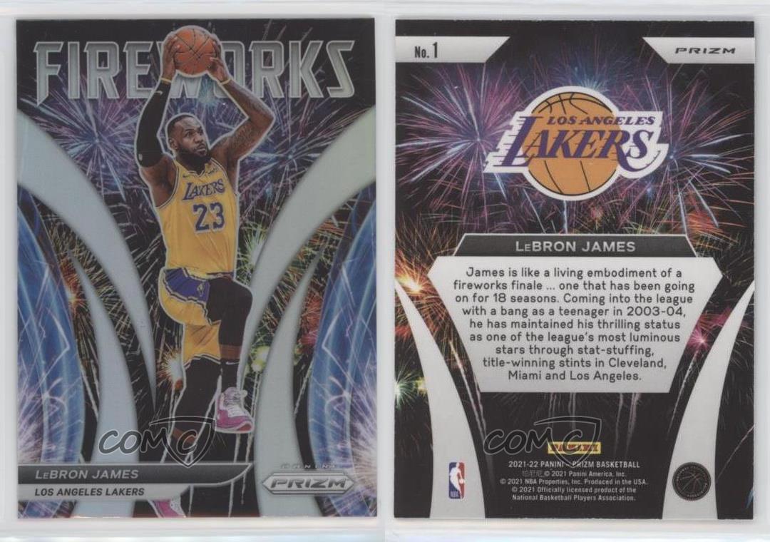 2021-22 Panini Prizm - Fireworks LeBron James #1 Silver