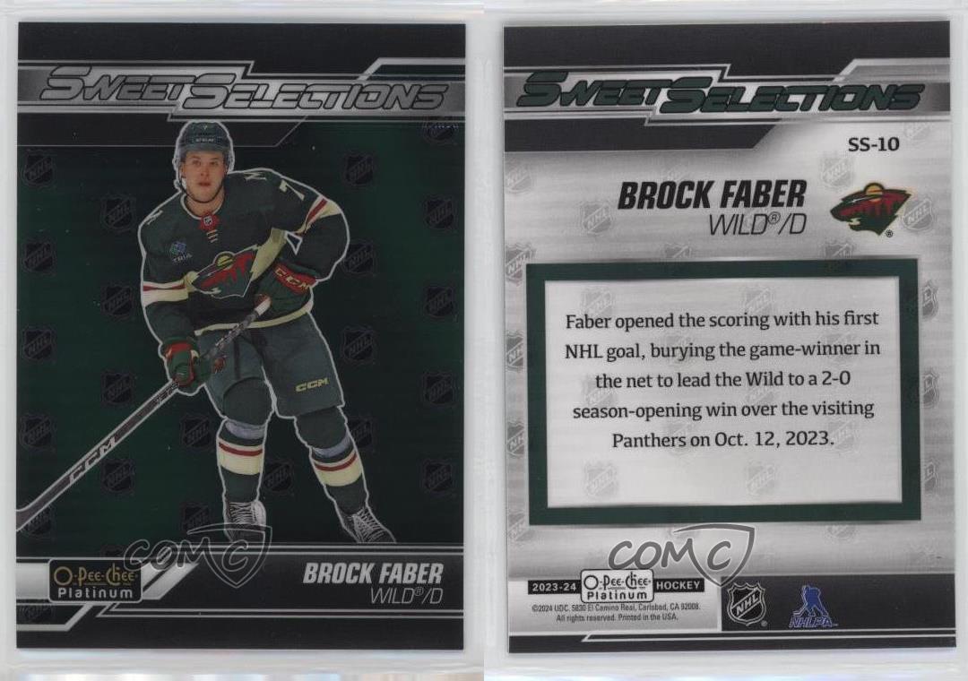 2023-24 O-Pee-Chee Platinum Sweet Selections Brock Faber #SS-10 Rookie RC