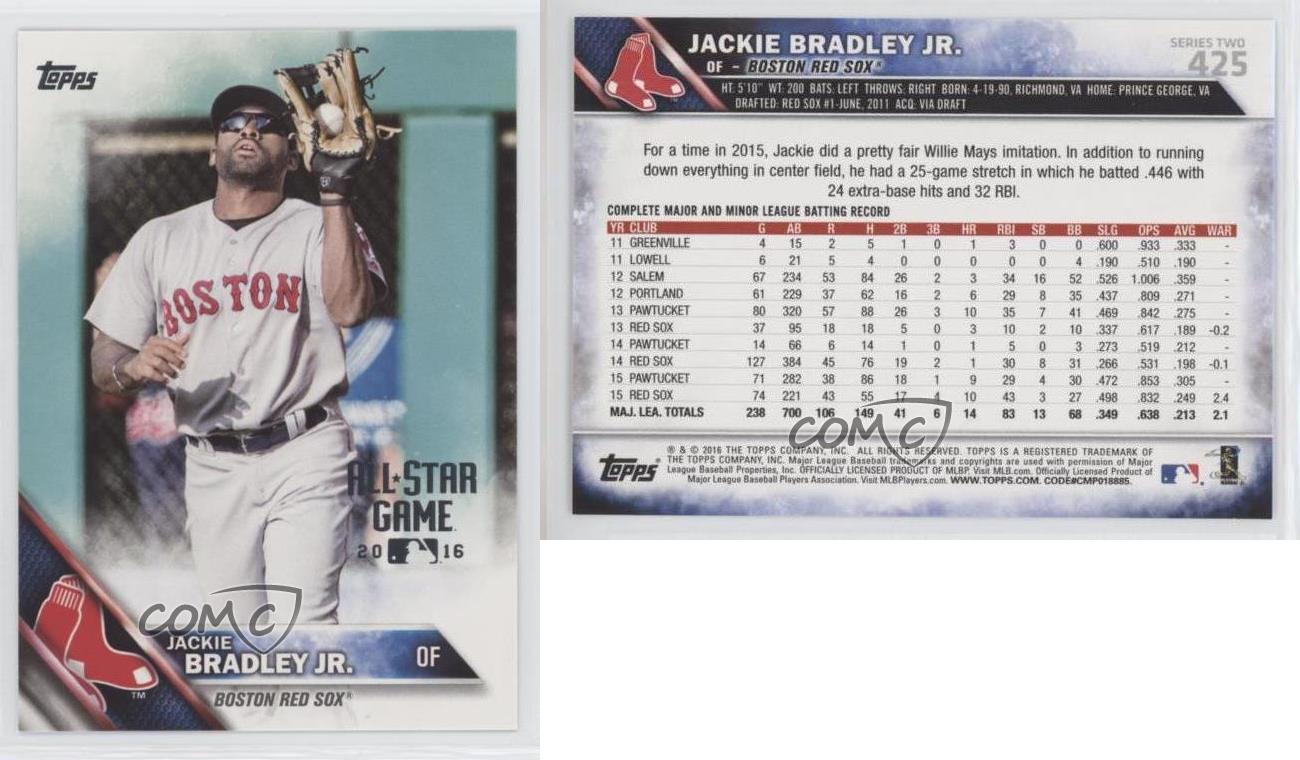 2016 All-Star Game Batting Practice Jersey - Jackie Bradley Jr. (Boston Red  Sox)