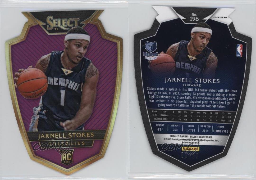 2014 Select Premier Level Purple Die-Cut Prizm /99 Jarnell Stokes #196 Rookie RC