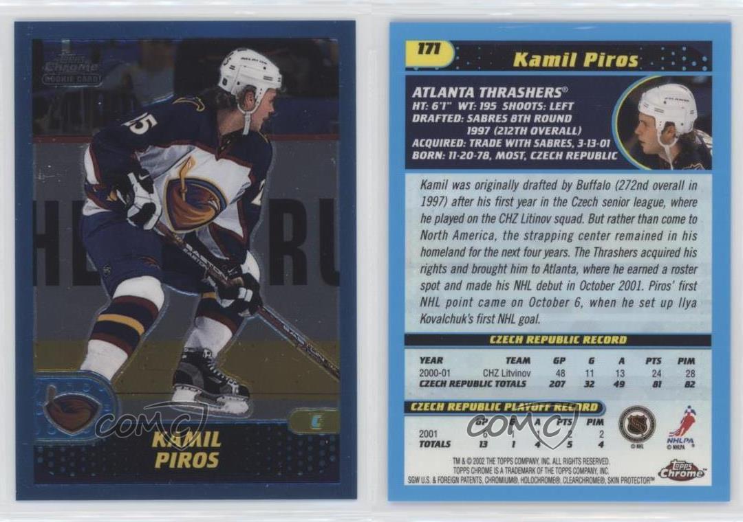 Kamil Piros Hockey Card 2001-02 Topps Chrome #171 Kamil Piros