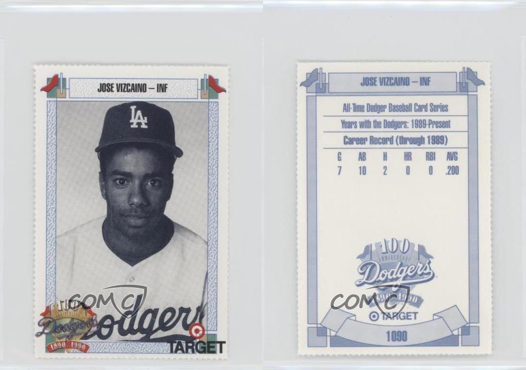 1990 TARGET DODGERS- #1090 JOSE VIZCAINO LOS ANGELES DODGERS