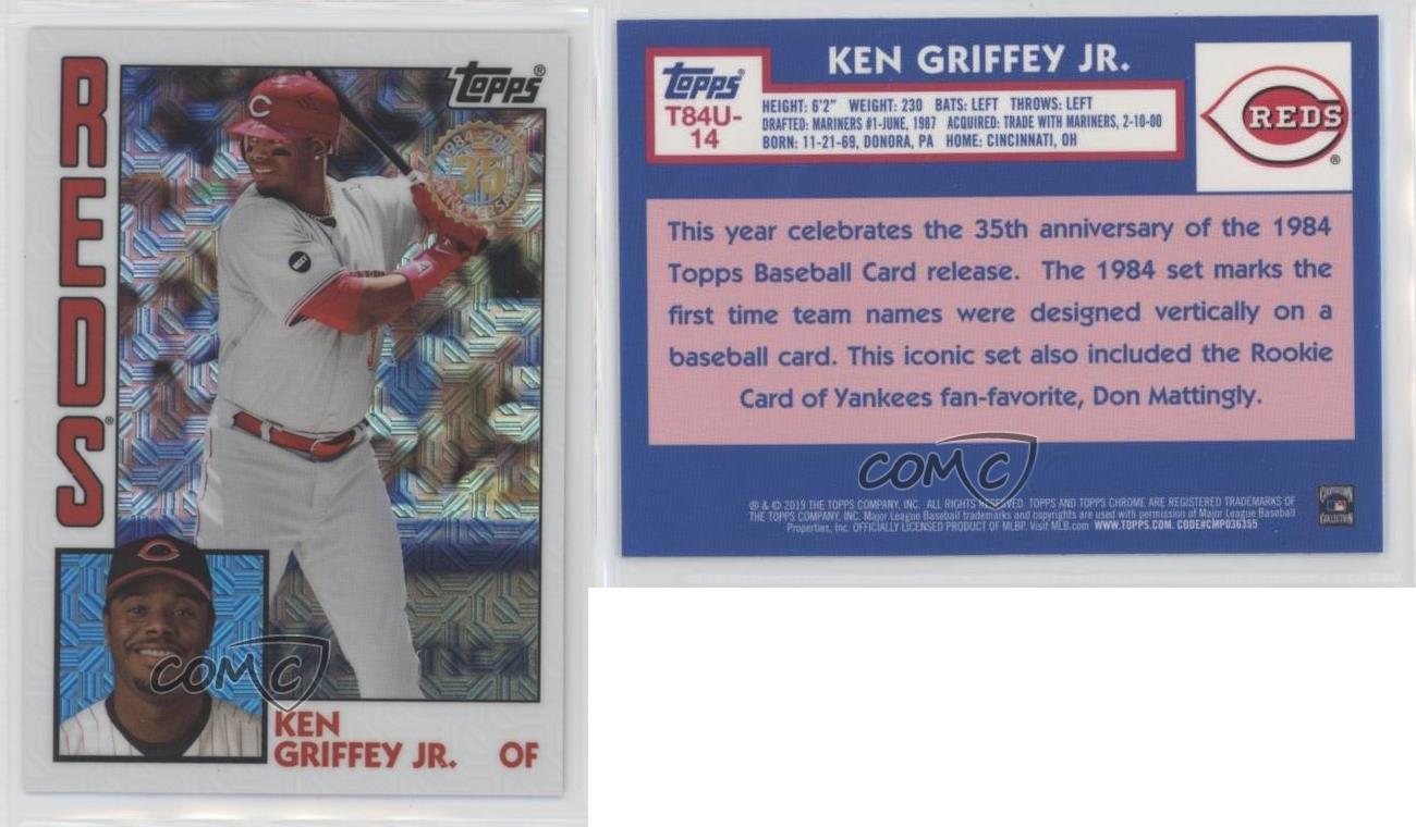Actualización 2019 Silver Pack 1984 Topps Baseball Chrome Ken Griffey Jr #T84U-14 Salón de la fama - Imagen 5 de 5