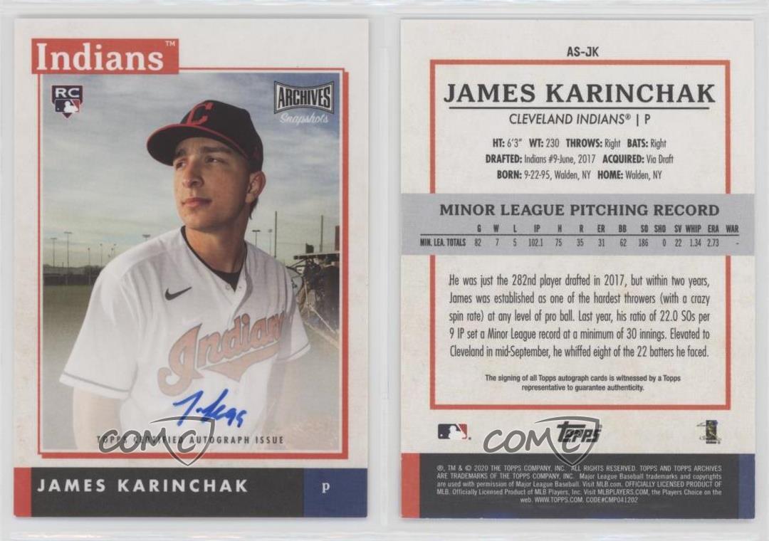 2020 Topps Archives Snapshots - #AS-JK - James Karinchak