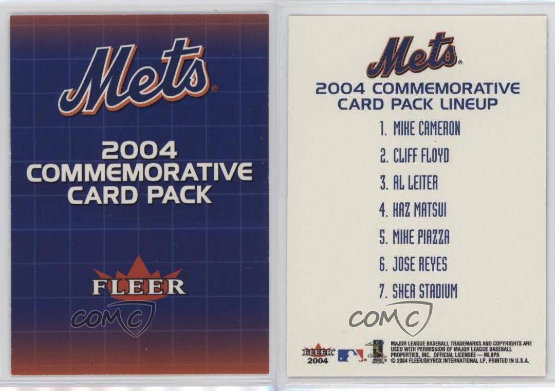 2004 Fleer New York Mets SGA Header Card