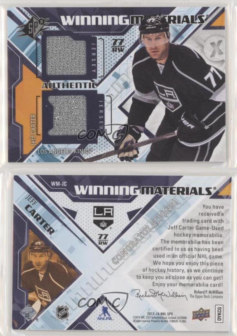 2013-14 SPx Winning Materials Jeff Carter #WM-JC