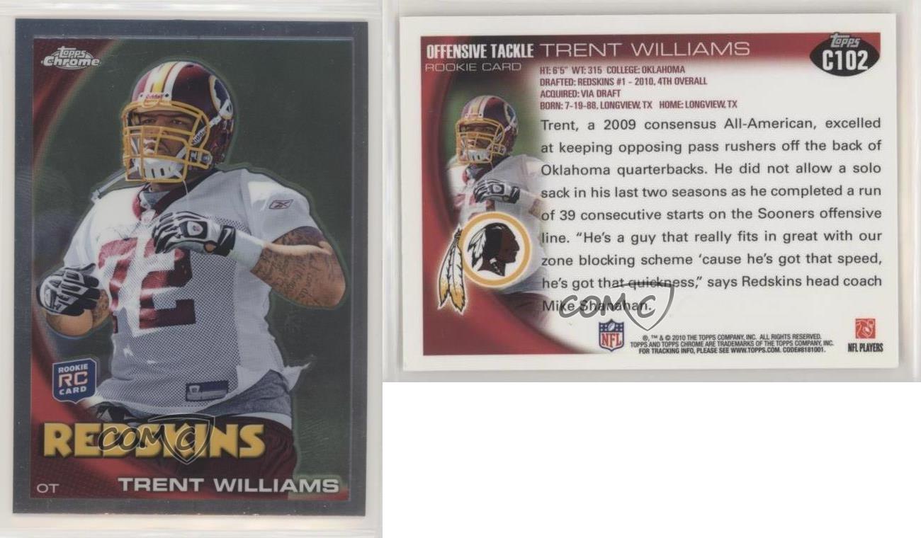 Trent Williams 2010 Topps Chrome Base #C102 Price Guide - Sports