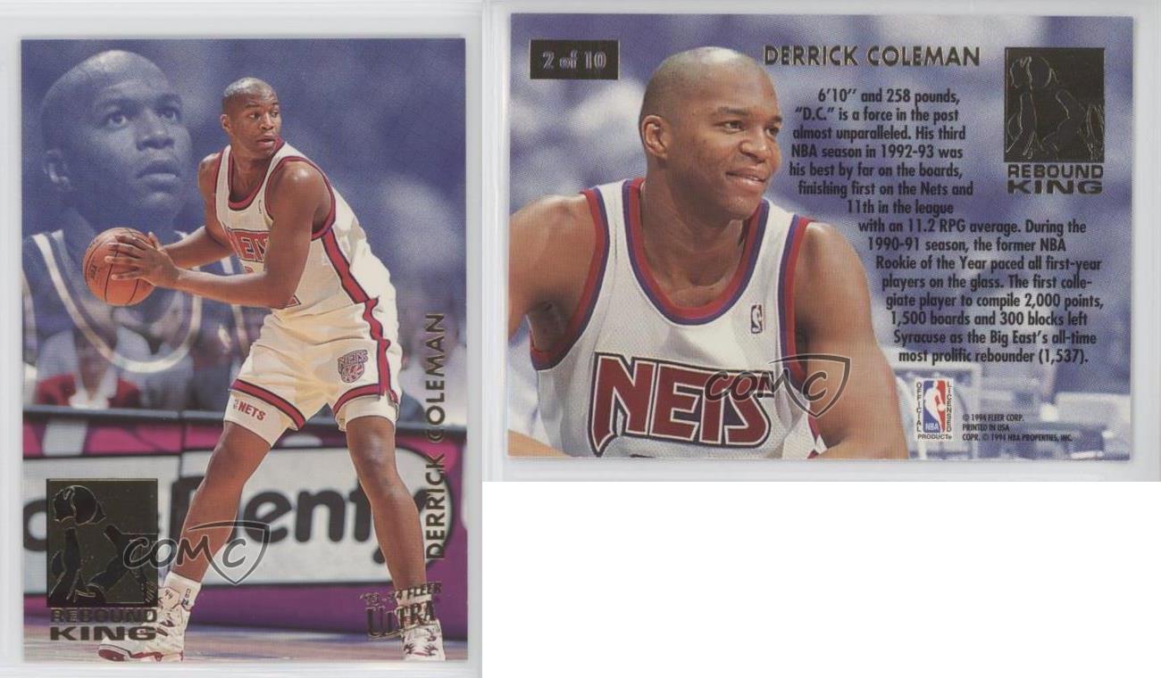 1993 Fleer Ultra Rebound King 2 Derrick Coleman New Jersey Nets