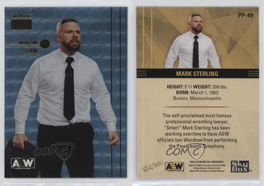 Skybox Metal Universe 2022 AEW All Elite Wrestling Star Sapphires Mark Sterling - Imagen 4 de 4