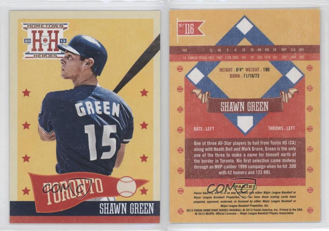 Shawn green, Hometown heroes, Baseball cards