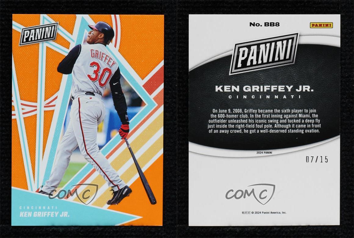 Panini 2024 vente en gros noir vendredi baseball orange /15 Ken Griffey Jr #BB8 HOF