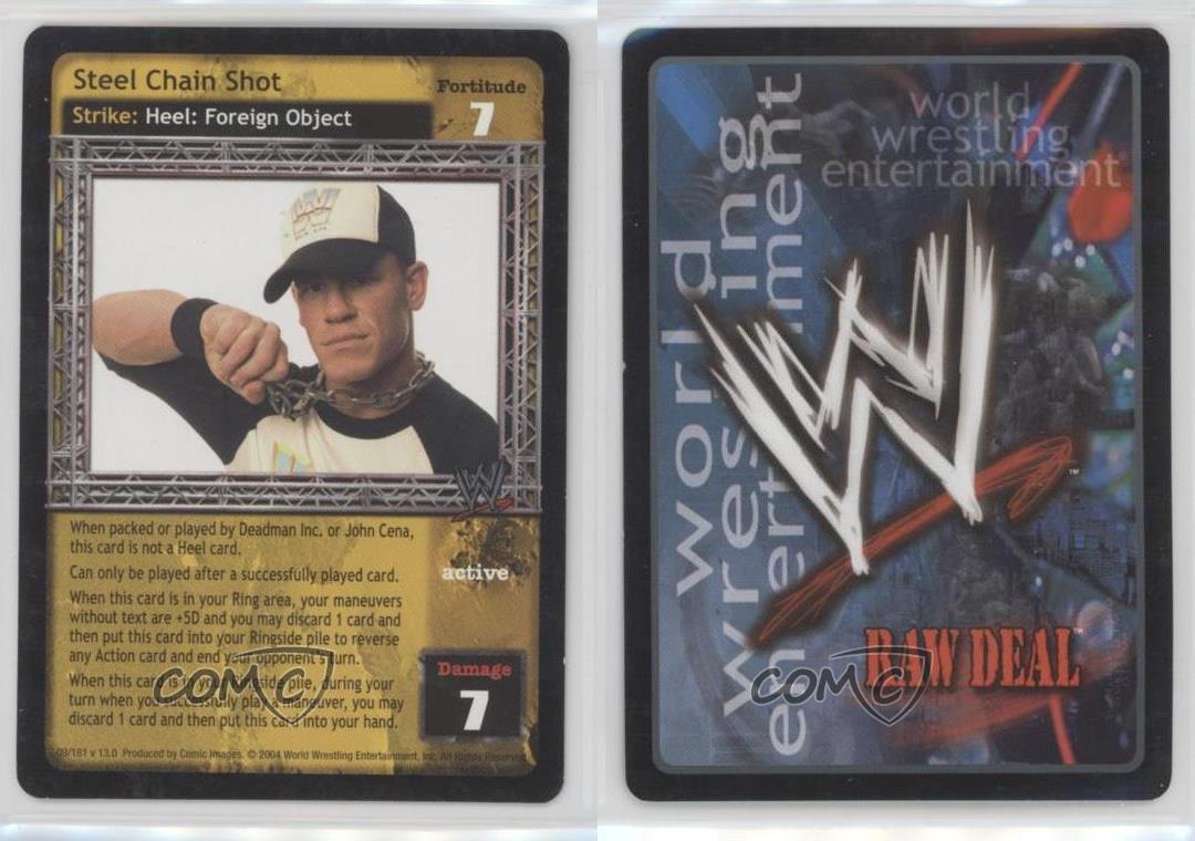 2004 WWE Raw Deal Trading Card Game Expansion 13: Vengeance John Cena #09/181V13 - Picture 4 of 4