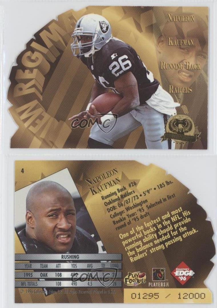 1996 Collector's Edge President's Reserve New Regime Napoleon Kaufman #4  Raiders