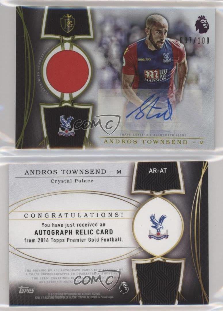 Topps Premier Gold 2016 Andros Townsend Crystal Palace Silver Parallel /99 