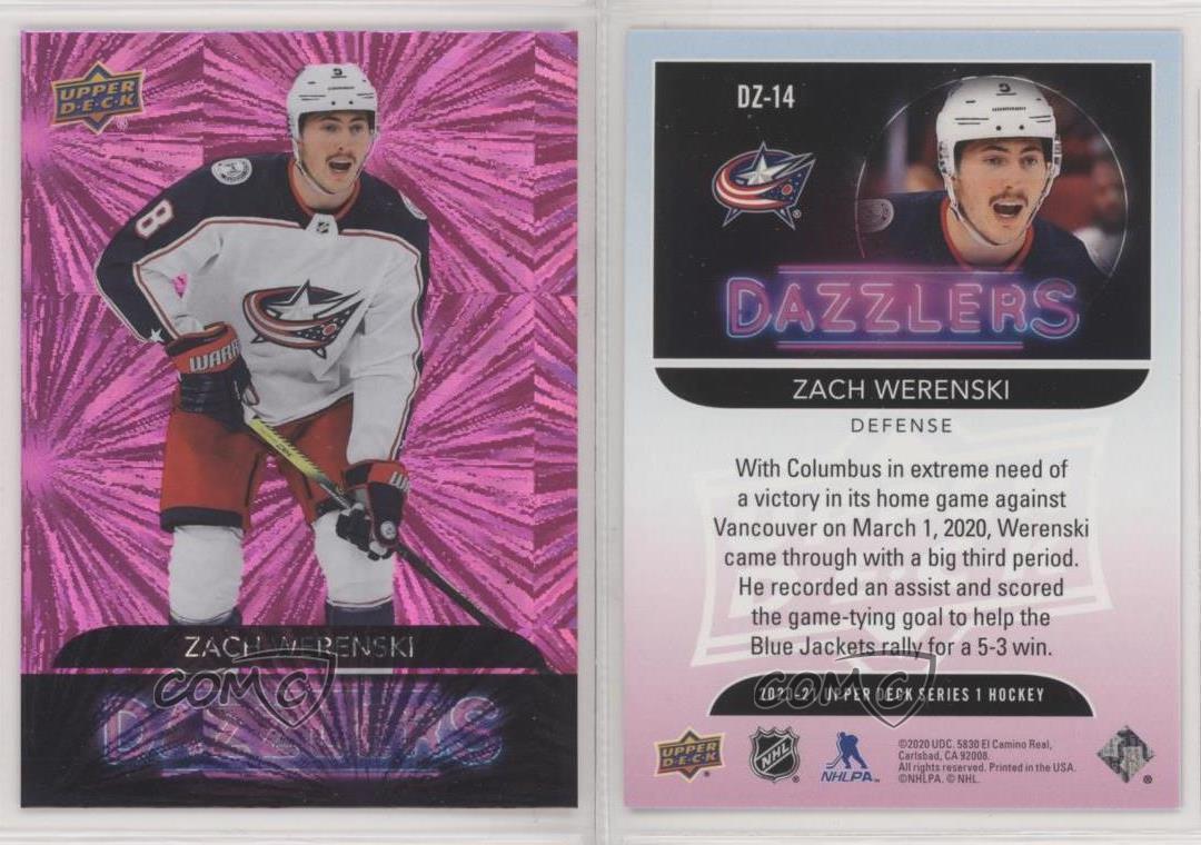 2020-21 Upper Deck Dazzlers Pink Zach Werenski #DZ-14