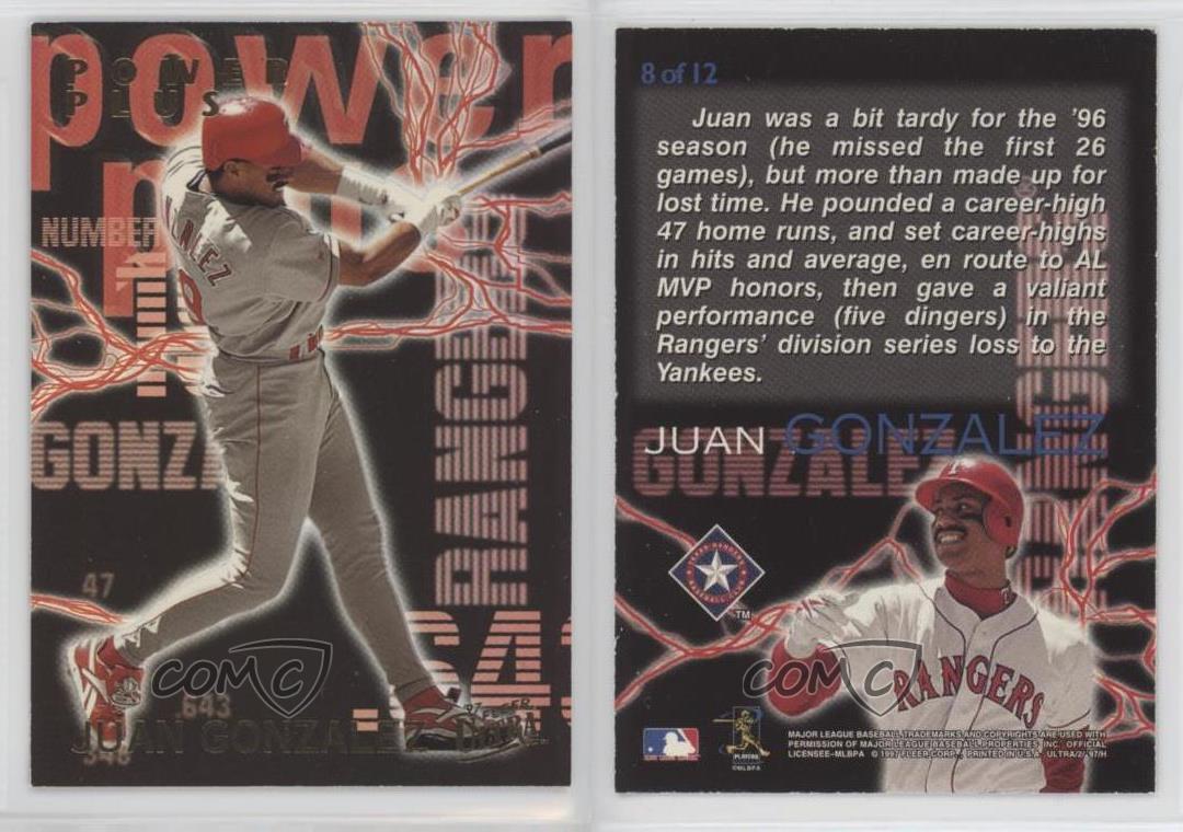 1997 Fleer Ultra Power Plus 2 Juan Gonzalez #8