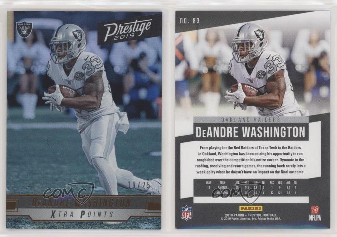 : 2019 Prestige NFL #83 DeAndre Washington Oakland