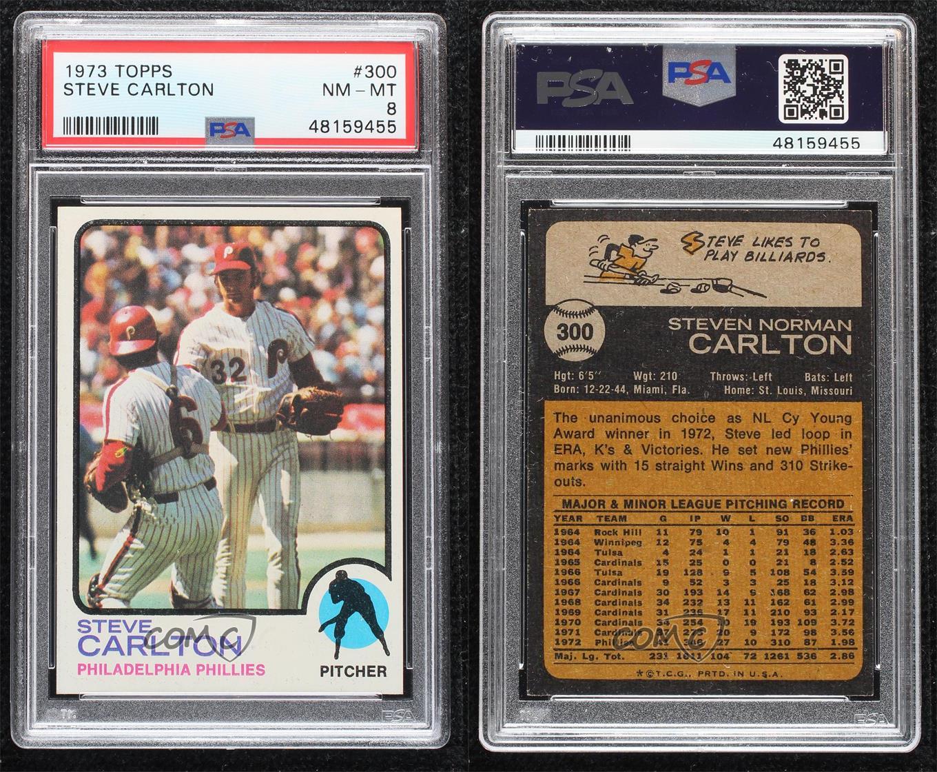 Steve Carlton #300 Baseball Card 1973 Topps - Base