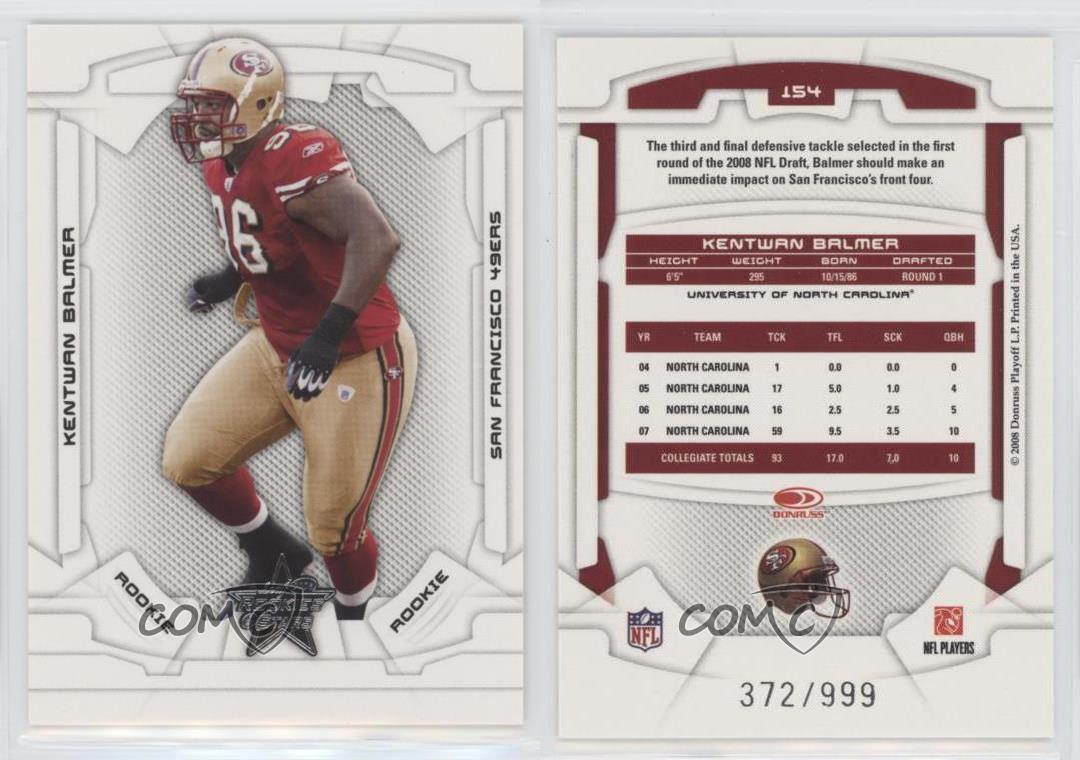 2008 Leaf Rookies & Stars Rookie /999 Kentwan Balmer #154 RC