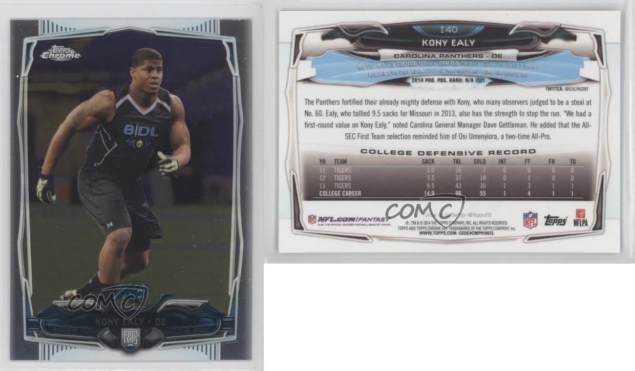 2014 Topps Chrome Kony Ealy #140 Rookie RC - Picture 4 of 4
