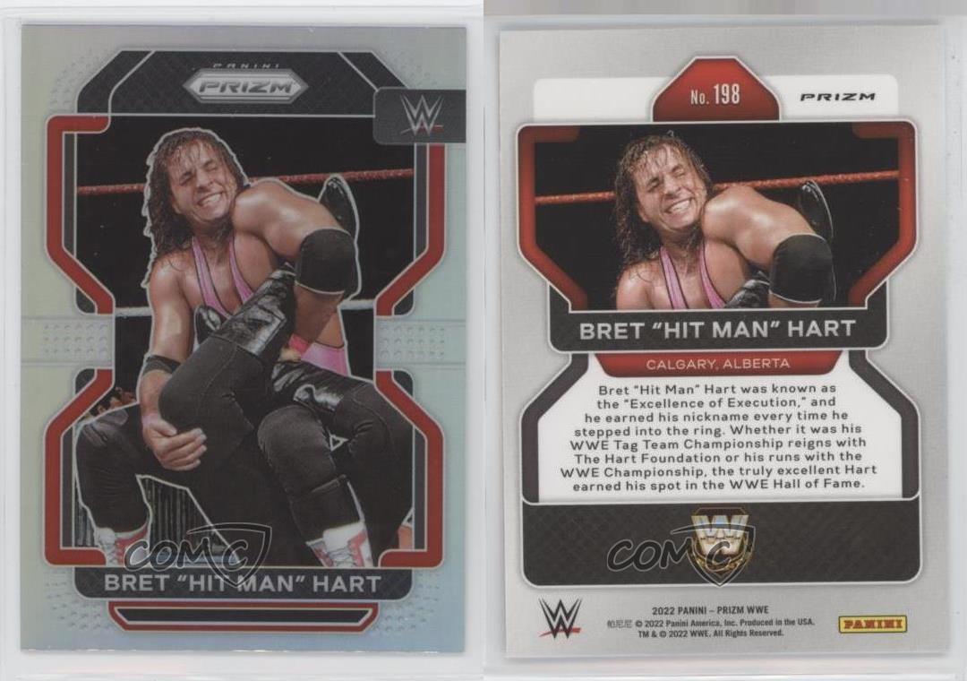 Bret Hit Man Hart 2022 Prizm WWE Silver #198 Price Guide