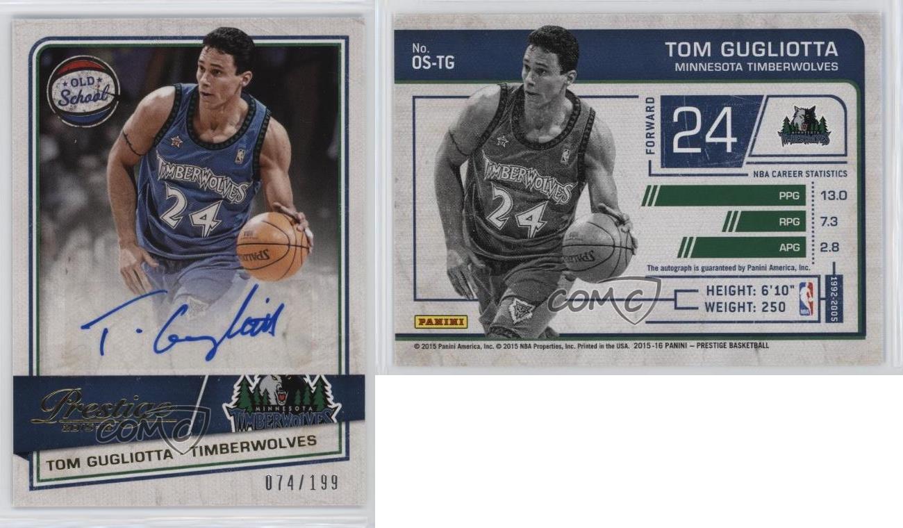 2015-16 Panini Prestige Old School Signatures /199 Tom Gugliotta #OS-TG Auto