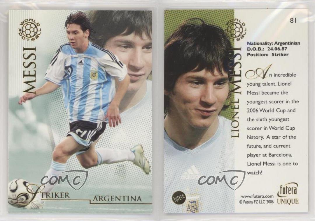 Futera 2006 único fútbol mundial Lionel Messi #81 | eBay