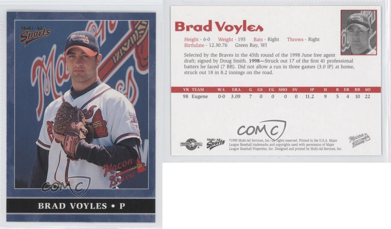 1999 Multi-Ad Sports Macon Braves - [Base] #_BRVO - Brad Voyles