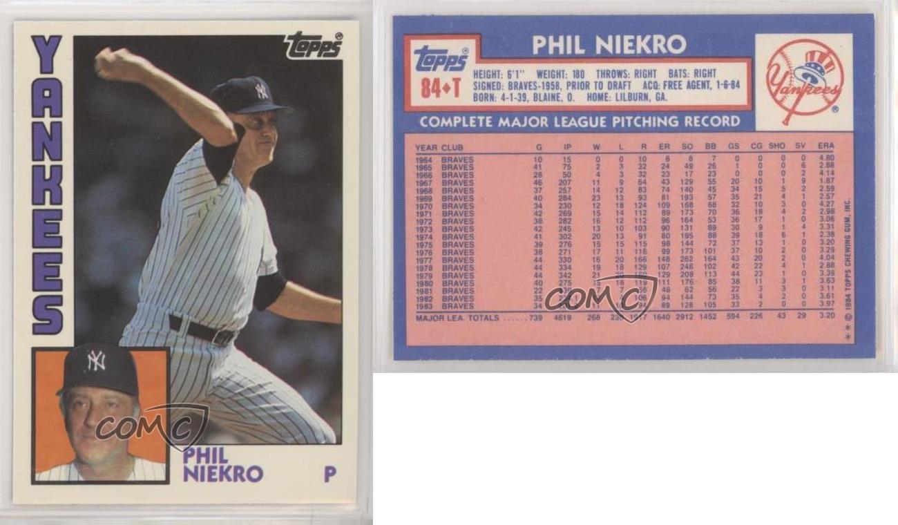 1984 Topps Traded Phil Niekro #84T HOF