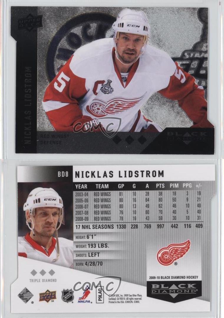 2009 Black Diamond Horizontal Variations Perimeter Die-Cut Nicklas Lidstrom HOF - Picture 3 of 4