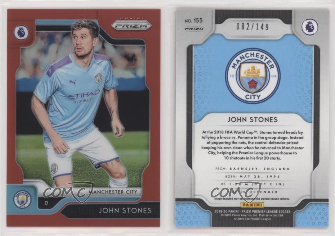 Panini Prizm Premier League Red Prizm 2019-20/149 John Stones #153 - Imagen 4 de 4